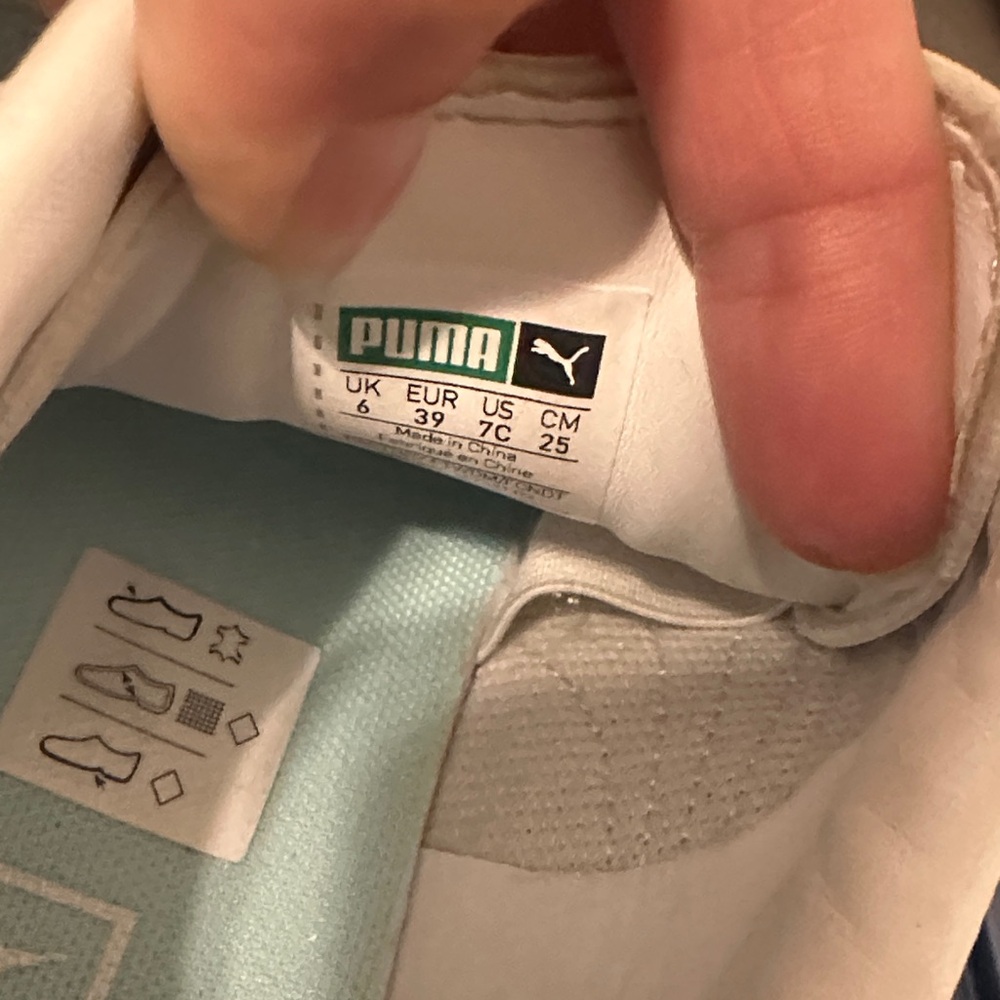 Puma Women's White Sneakers with Light Blue Accents - Picture 5 of 5